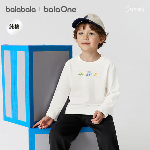 【balaOne】巴拉巴拉儿童长袖t恤男女童2026新款春装萌趣卡通上衣 商品图0