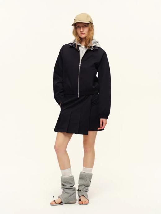 出逃赤岗西/C26SSQ111/侧开拉链假两件挺括百褶短裙 商品图1