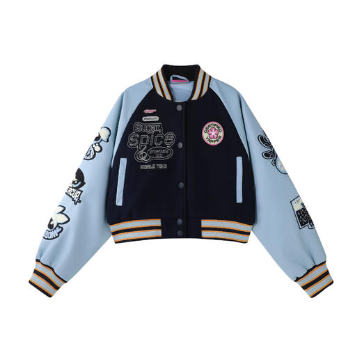 【飞天小女警联名】BJHG不计后果美式棒球服女款春季短款夹克外套 商品图3