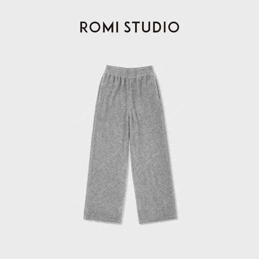 ROMI STUDIO“毛织套装"羊毛天丝混纺隐藏抽绳长裤/上衣RWDSX62305 商品图1
