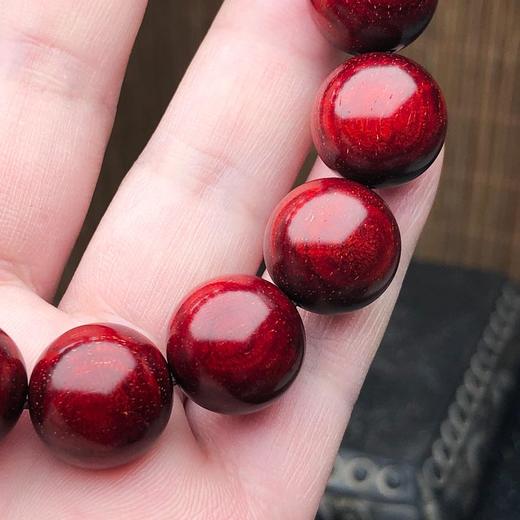 【青山特惠】1.5*15颗5星180度鱼鳞半满金星 小叶紫檀手串 t31 商品图3