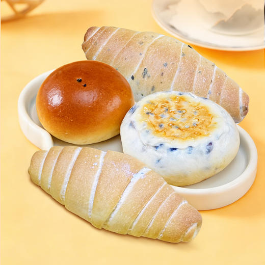 小呆鸟 早餐面包 盐面包/椒香盐面包/日式红豆包/日式红豆饼 560g/箱【周三/周六发货】 商品图0