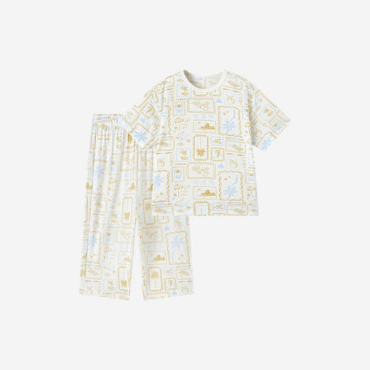 【商场同款】英氏儿童家居服套装男童女童夏季防蚊睡衣睡裤套装 商品图4