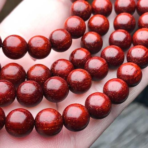 【青山特惠】0.8*108颗5星半满金星 小叶紫檀手串 t18 商品图5