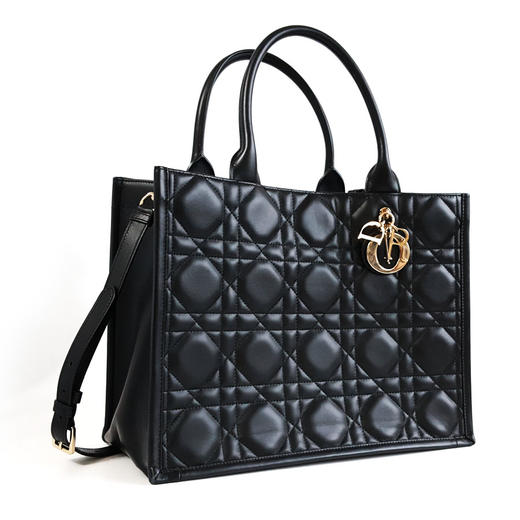 【95新】Dior迪奥Book Tote 手袋M1324OWHP_M900中号黑色全皮Book Tote五格托特包手提单肩包女士260126NJS30 商品图2