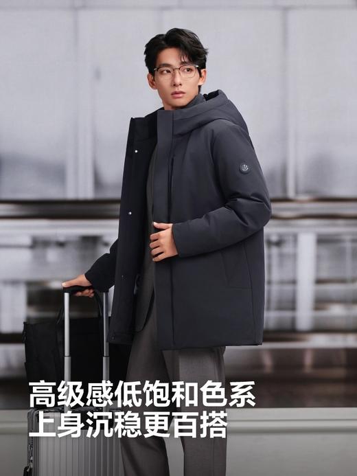 波司登2025新款羽绒服男士商务休闲连帽保暖品质鹅绒内胆可脱卸 商品图4
