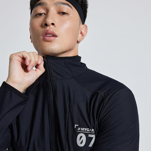 OMG运动 【四维高弹力】春秋立领透气健身外套男长袖衣服夹克训练 商品图1