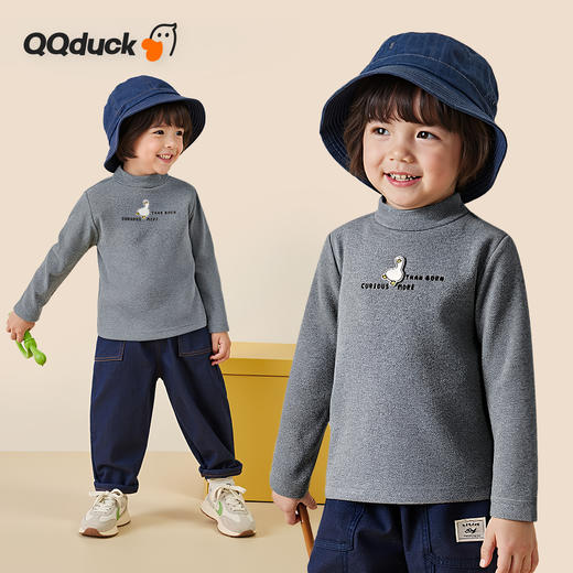 【加绒】【80-130】【可可鸭】儿童秋冬款加绒保暖打底衫 商品图7