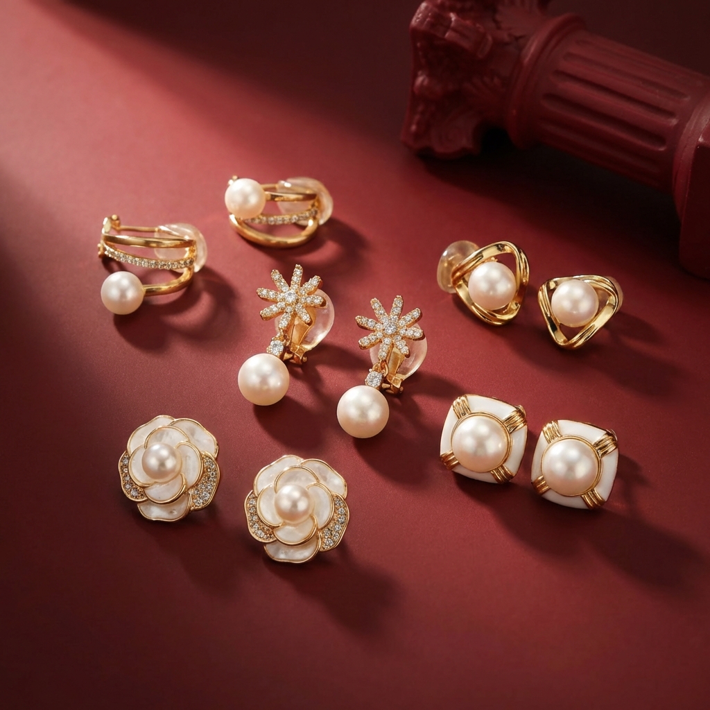 【频率专属】Manreya玛芮雅淡水珍珠耳钉&耳夹一周珍珠耳钉礼盒，一周不重样，有耳洞没耳洞都可以佩戴