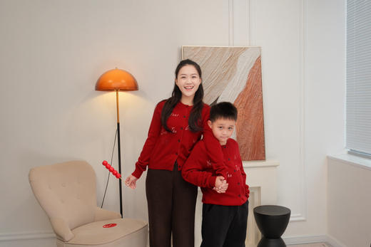 马到橙功|新年氛围感刺绣亲子羊毛衫 商品图0