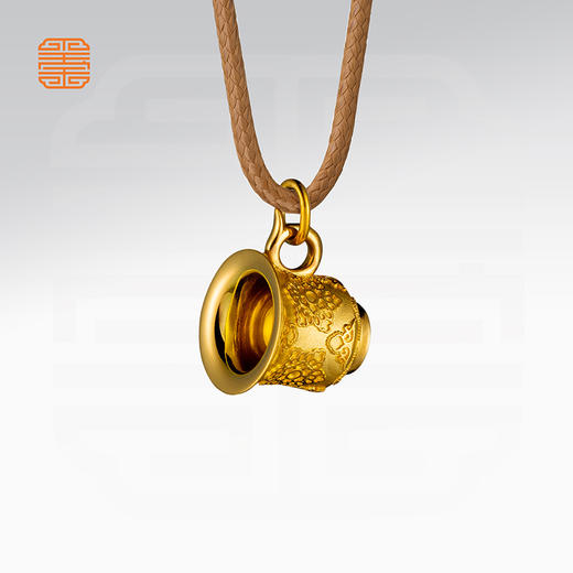 玺匠金铺《一辈子》足金9999 杯子黄金吊坠挂件生日礼物 商品图5