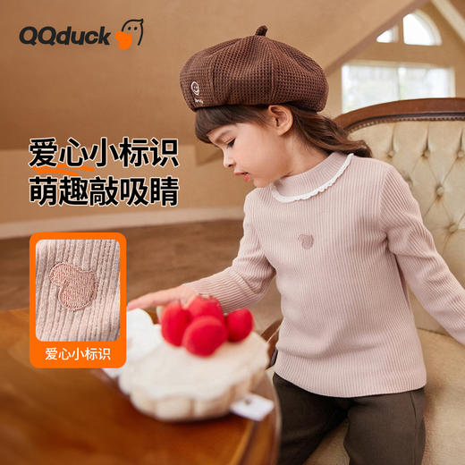 【80-130】【可可鸭】女童冬款保暖磨绒打底衫 商品图2