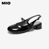 【上新】MIO米奥时装凉鞋女2026夏季新款蝴蝶结水钻纽带圆头后空中跟单鞋M262218631 商品缩略图0