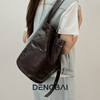 登白DENGBAI 头层手抓纹水桶包手抓纹褶皱水桶包头层牛皮1081 商品缩略图6