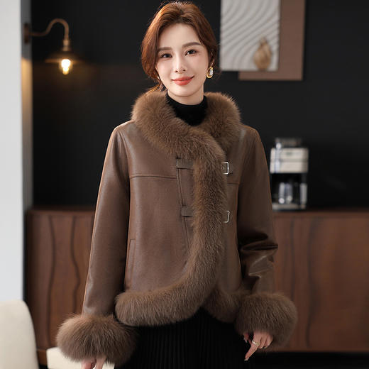 冬季毛领保暖羽绒服高级感环保皮草大衣CS 商品图4