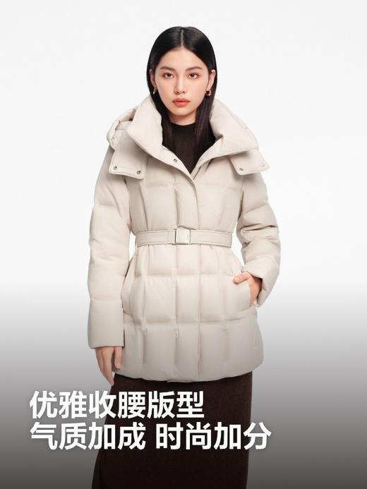 波司登25新款羽绒服女商务可脱卸帽中款品质直充收腰显瘦90鹅绒 商品图6