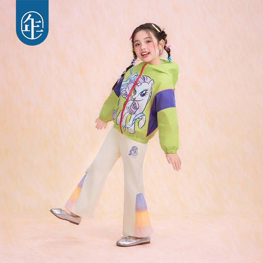 小马宝莉联名年衣童装裤子春季新款女童卡通小马宝莉撞色裤子N1261022B02 商品图5