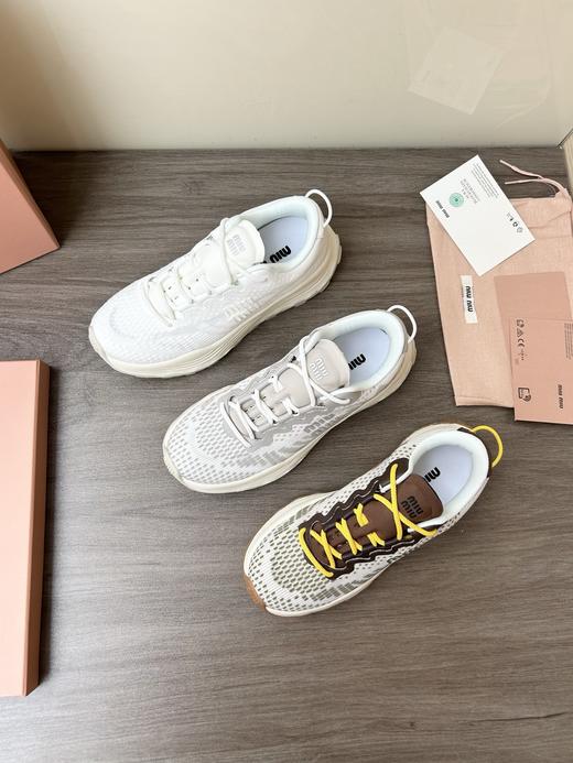 点此购买 Miu Miu早春织物女士老爹鞋 dx 340401 商品图1