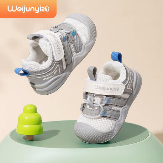 炜俊亿足宝宝学步鞋男女春秋季婴儿鞋子软底防滑0一1-3岁女童鞋不掉透气单鞋14-22 商品图1
