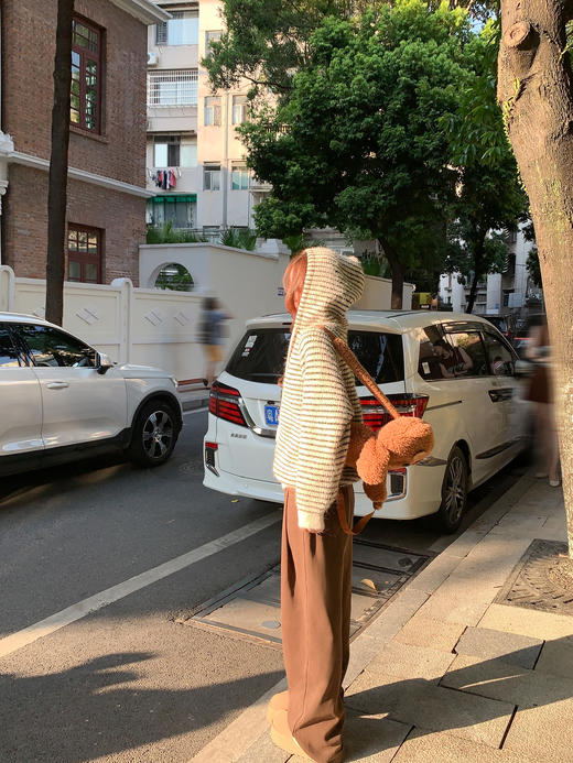 <曾小咸推荐> 2.5 现货秒杀 ！微信超特价！条纹连帽毛衣外套 日常209.99 立减120 秒杀89.99！！ 商品图11