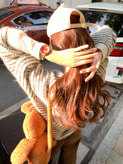 <曾小咸推荐> 2.5 现货秒杀 ！微信超特价！条纹连帽毛衣外套 日常209.99 立减120 秒杀89.99！！ 商品图12