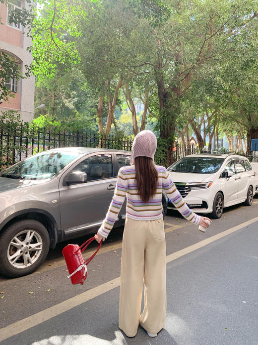 <曾小咸推荐>2.6现货秒杀 ！微信超特价！韩系彩色条纹毛织开衫 日常229.99 立减140 秒杀89.99！！ 商品图12