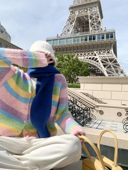 <曾小咸推荐>2.4现货秒杀 ！微信超特价！多巴胺配色条纹毛衣 日常199.99 立减110 秒杀89.99！！ 商品图14