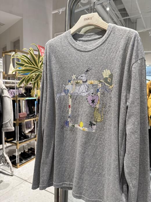 【门店同款】ENJOY秋季“光阴序语”卡通印花钉珠长袖T 165194801 商品图1
