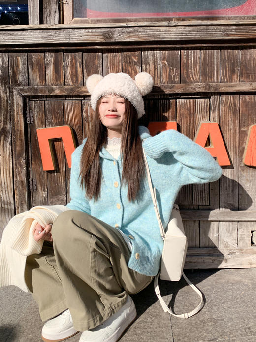 <曾小咸推荐>2.3现货秒杀 ！微信超特价！韩系连帽毛衣开衫 日常189.99 立减100 秒杀89.99！！ 商品图5