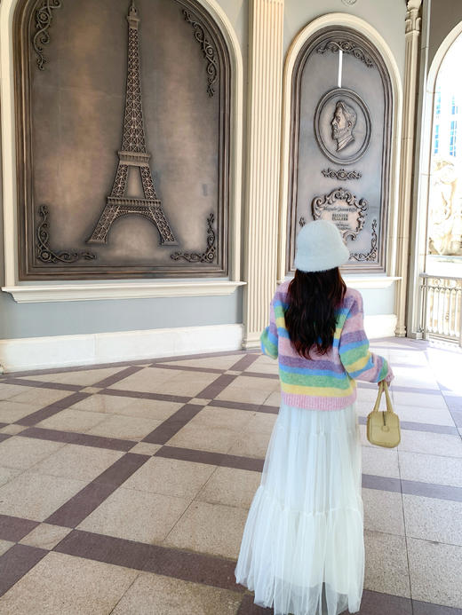 <曾小咸推荐>2.4现货秒杀 ！微信超特价！多巴胺配色条纹毛衣 日常199.99 立减110 秒杀89.99！！ 商品图10