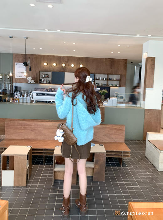 <曾小咸推荐>2.3现货秒杀 ！微信超特价！薄荷蓝连帽毛衣 日常199.99 立减100 秒杀99.99！！ 商品图10