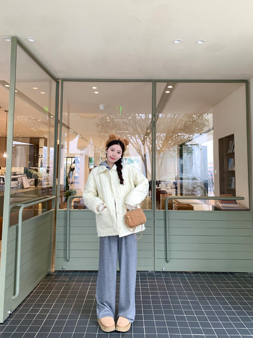 <曾小咸推荐>2.4现货秒杀 ！微信超特价！翻领菱格薄棉外套 日常259.99 立减110 秒杀149.99！！ 商品图13