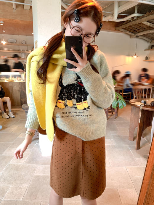 <曾小咸推荐> 2.5 现货秒杀 ！微信超特价！韩系小猫刺绣毛衣 日常209.99 立减120 秒杀89.99！！ 商品图9