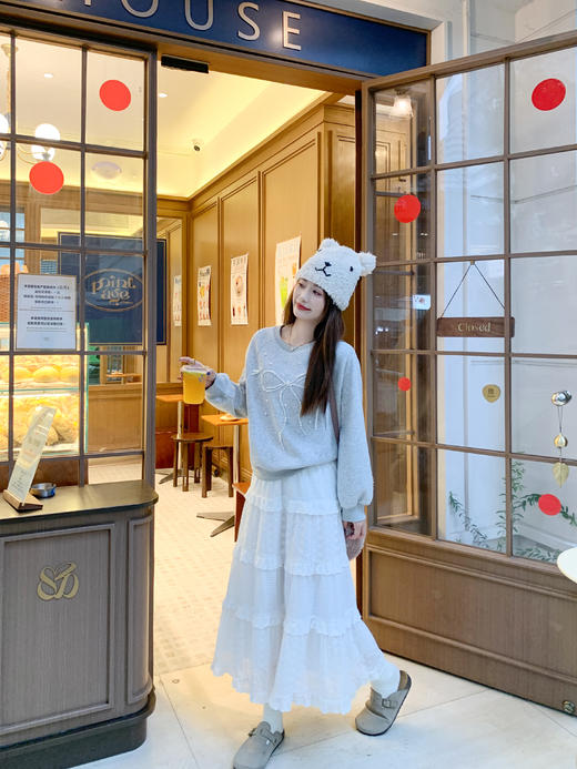 <曾小咸推荐>2.3现货秒杀 ！微信超特价！珍珠蝴蝶结加绒卫衣 日常179.99 立减90 秒杀89.99！！ 商品图6