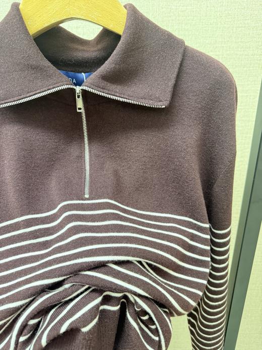 条纹半拉链套头衫 商品图2