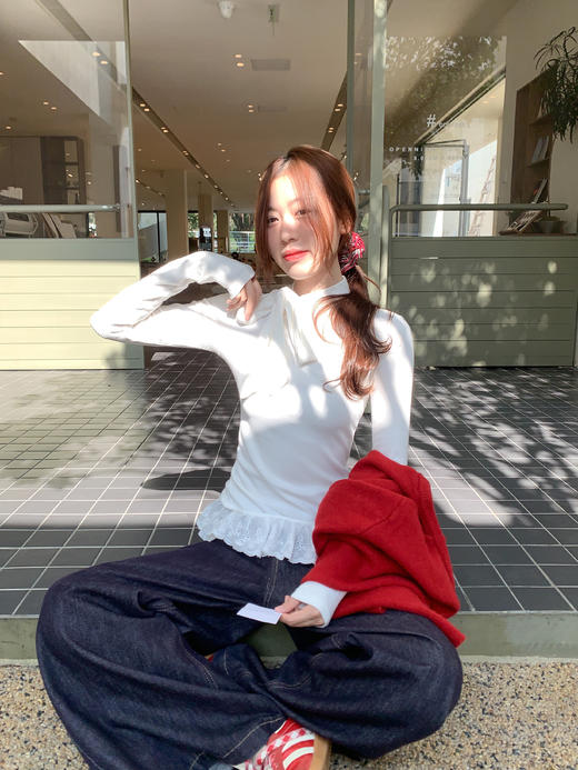 <曾小咸推荐>2.6现货秒杀 ！微信超特价！韩系蕾丝花边打底衫 日常119.99 立减60 秒杀59.99！！ 商品图11