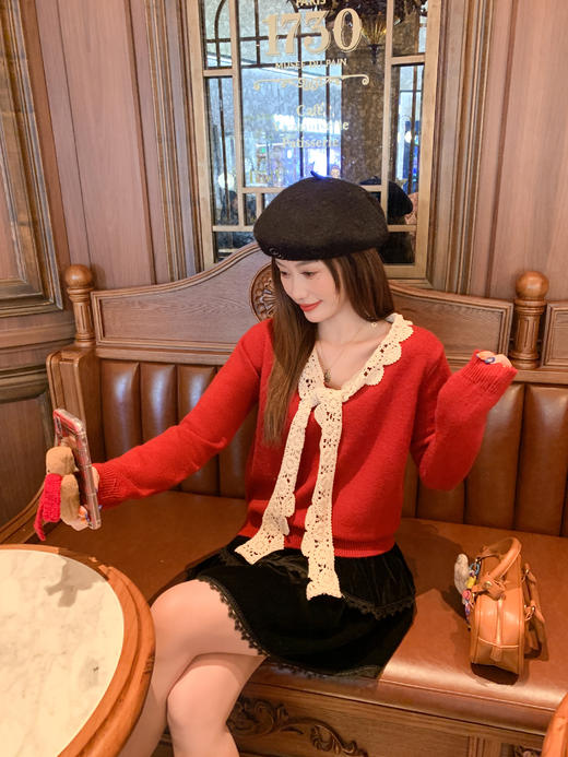 <曾小咸推荐>2.6现货秒杀 ！微信超特价！蕾丝边针织衫 日常169.99 立减80 秒杀89.99！！半身裙 秒杀69.99！ 商品图9