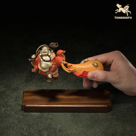 铜师傅 见微系列《笑纳百财》客厅桌面佛像铜摆件 家居工艺品 商品图5