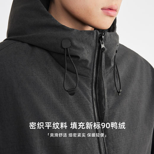 墨麦客男装2025年冬季新款加厚新标白鸭绒连帽羽绒服男士宽松外套 商品图3