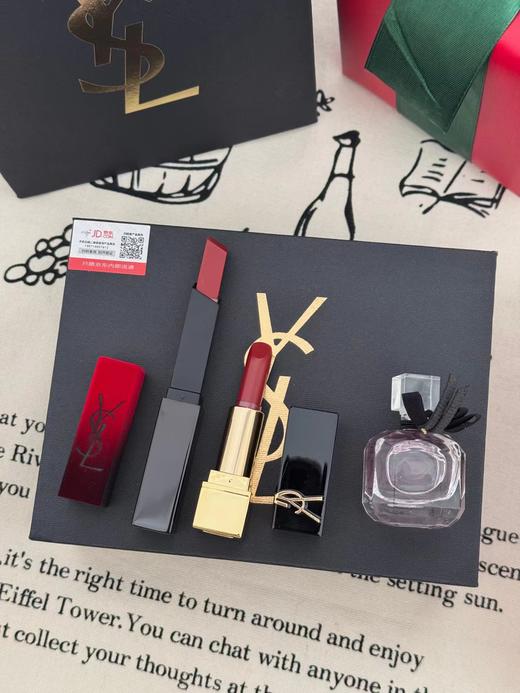 F012829小反转方管红丝绒三件套有颜又有内涵的礼盒 商品图3