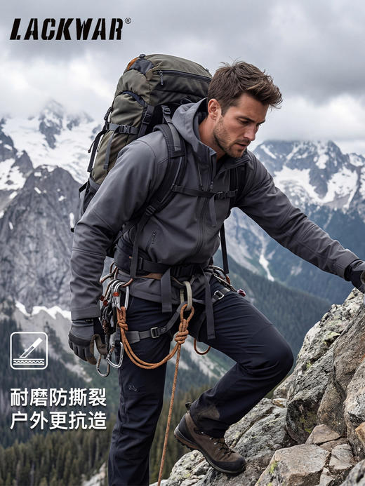 【真正硬核 防泼透湿 耐磨耐造】L5级风遁加绒保暖软壳冲锋衣（面料含尼龙，更耐造）ds（zb） 商品图4