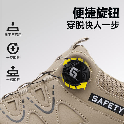 2026新款劳保鞋男防砸防刺安全鞋钢包头4.0凯夫拉橡胶底大底工作鞋 商品图7