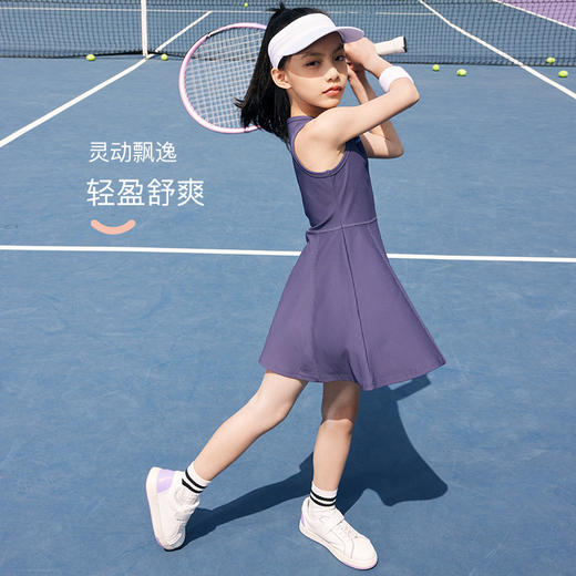 onmygame女童背心连衣裙夏季儿童运动网球裙新款弹力快干透气裙子 商品图1