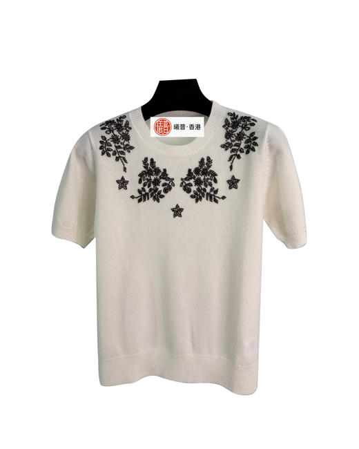 女款钉珠短袖针织衫zh010 商品图0