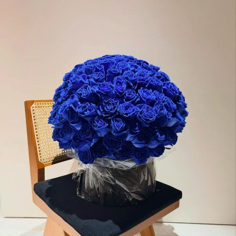 厄瓜多尔进口玫瑰TIN DEEP BLUE  VELVET蓝色天鹅绒Jennie同款蓝丝绒10支