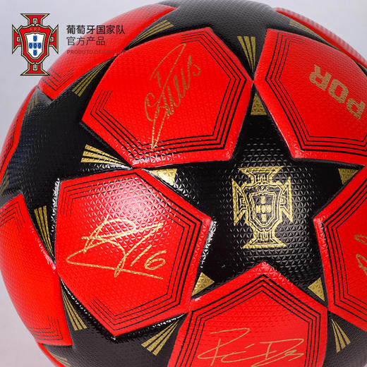 【官方正版】葡萄牙国家队 | 黑红印号足球5号球训练足球球迷周边 商品图3