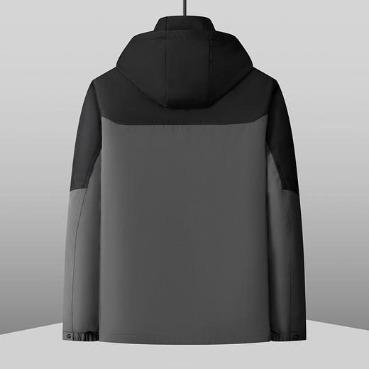 【DWP】大依优型大码男装春秋加厚夹克外套可脱卸帽休闲运动上衣夹克外套 商品图1