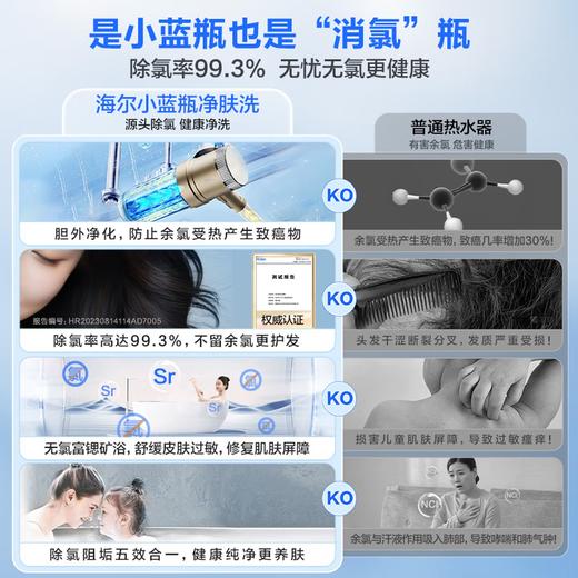 海尔（Haier）麦浪套系电热水器 国家补贴双胆扁桶80升BK7 富锶小蓝瓶净肤洗 3D巨能洗3300W速热家用一级能效 商品图3
