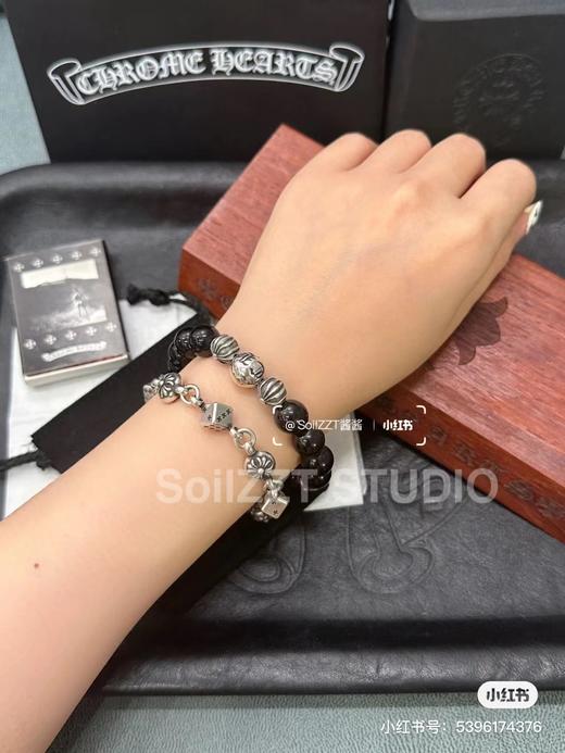 F012831泰银工艺长度可调骰子十字花手链 商品图5