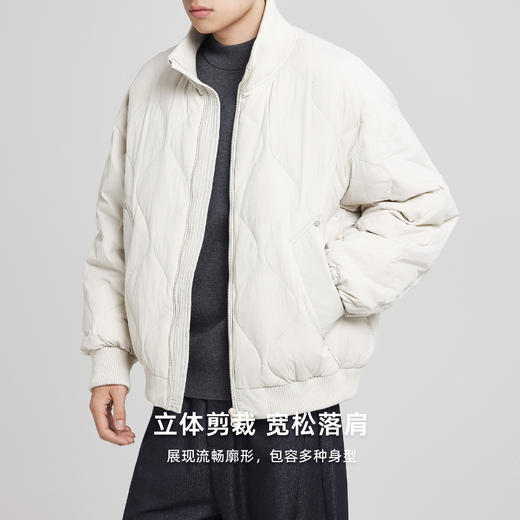 墨麦客极简立领加厚羽绒服男士2025冬季新款纯色休闲保暖外套男 商品图1